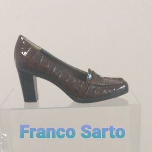 Women's Franco Sarto 3 inch Block Heels Size 10M Animal‎ Print Shoes